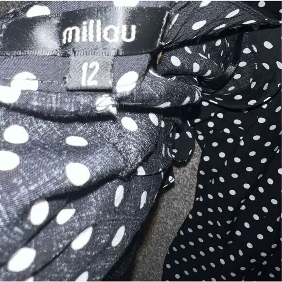 millau polka dots black & white sz 12 Minimalist Monochrome Secretary - Picture 3 of 5